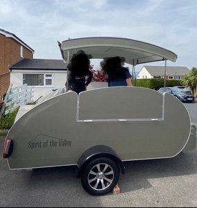 Petite caravane de voyage tout-terrain en forme de larme avec tente, légère, imperméable, suspension à double amortisseur pour le camping - Product Image 1