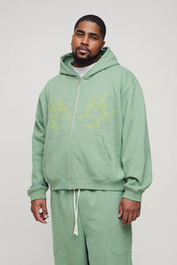 Survêtement à capuche surdimensionné 100% coton, vêtements de sport décontractés, taille élastique, survêtement évasé, logo personnalisé, survêtement de jogging - Product Image 6