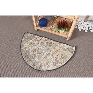 Alfombra turca Vintage Beige clásica de 2,5x1,5 pies hecha a mano de seda de bambú área grande rectángulo patrón abstracto para sala de estar pasillo - Product Image 3