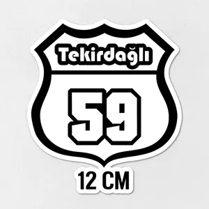 Tekirdal 59 <b>Sticker</b> Hometown License Plate Design Vehicle Label Master <b>Car</b> <b>Stickers</b> - Product Image 2