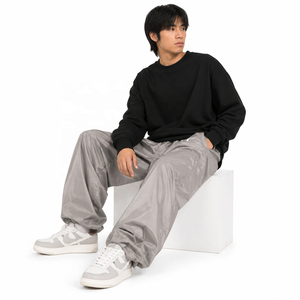 Breathable Lightweight men's pants Baggy <b>Trousers</b> <b>Elastic</b> <b>Waist</b> Loose Fit Street Fashion Training Bottoms Bulk Clothing Supplier - Product Image 4