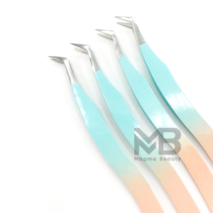 แหนบติดขนตาสแตนเลส OEM ปี 2026 พร้อมปลายไฟเบอร์สีเงิน เครื่องมือติดขนตาแบบแม่นยำสำหรับการต่อขนตา - Product Image 1