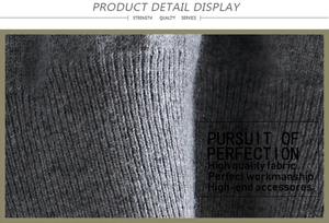 Mens 100% Cashmere Knitwear Custom Long Sleeve Grey Plain Woven Knitted V Neck <b>Pullover</b> <b>Sweaters</b> - Product Image 6