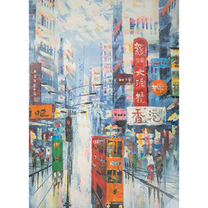 Tapiz y Arte de Pared en Lienzo con Diseño de Alfombras de Jaipur en Rojo y Naranja, Estilo Moderno - Product Image 2