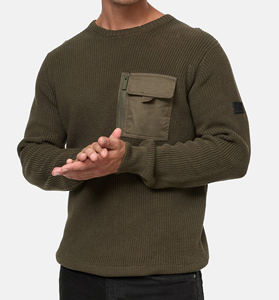 Precio al por mayor Hombres Sudadera Personalizada en blanco de cuello redondo Hombres Sudadera Sudaderas de gran tamaño para la venta en línea - Product Image 2