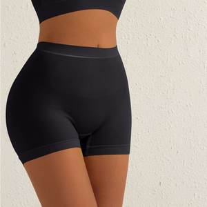 Shorts de sport taille mi-haute 100% coton, contrôle du ventre, taille XS, bermuda, taille élastique, sport, gym, yoga, course à pied, danse, respirant - Product Image 6