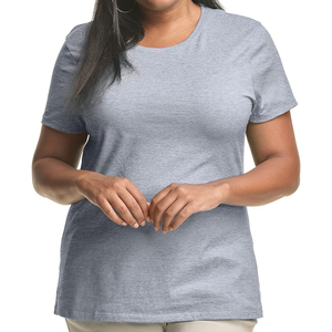 T-shirts à manches courtes grande taille pour femmes coupe ample à la mode sérigraphié décontracté t-shirts personnalisés Logo brodé personnalisé - Product Image 4