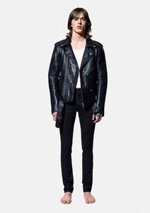 Veste en cuir pour homme personnalisée OEM de grande taille fabriquée au Pakistan Veste de moto pour homme - Product Image 2