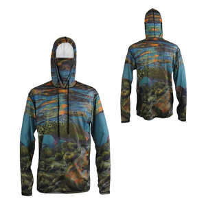 เสื้อฮู้ดแขนยาวสำหรับผู้ชายเสื้อตกปลาลายพรางมีช่องระบายน้ำหนักเบาออกแบบโลโก้ได้ตามต้องการ - Product Image 3
