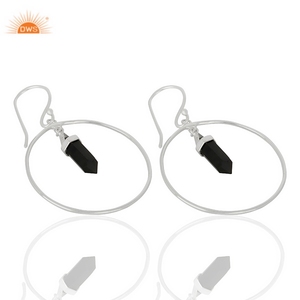 Latest Design 925 Sterling Silver Natural Black Onyx Gemstone Dangle Earring Custom Jewelry For Women Gift For Her - Product Image 2