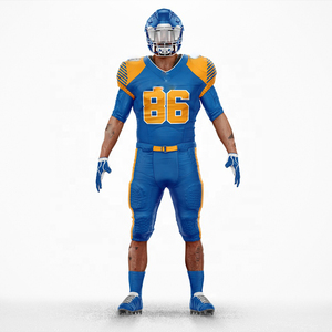 ชุดยูนิฟอร์มอเมริกันฟุตบอลแบบสั่งทำขายดีที่สุดประจำปี 2025 ระบายอากาศได้ดี ดีไซน์ไซส์ใหญ่ แขนสั้น ผลิตจากโพลีเอสเตอร์ 100% คุณภาพสูง - Product Image 2