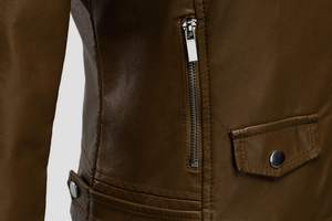 Veste en cuir pour femmes fabriquée en usine à marque privée, respirante, couleur unie avec fermeture éclair, vestes élégantes, vente en gros - Product Image 3