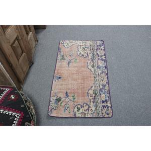 Alfombra Turca Vintage, Alfombra de 2x3.6 pies, Alfombra Pequeña Azul con Diseño de Camuflaje - Product Image 1