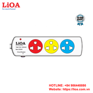 Lioa เต้ารับต่อผนัง3ช่องมีสายดินในตัว2200W/10A CB เต้ารับต่อขยายแบบปรับแต่งได้3SN5.3.10ปลั๊ก UK - Product Image 2