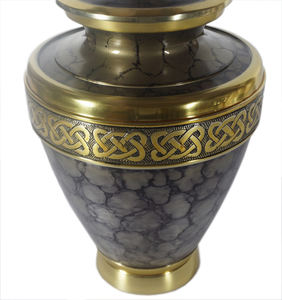 URNA DE CREMACIÓN DE FUEGO NEGRO DORADO PARA CENIZAS HUMANAS - Product Image 2