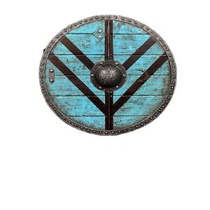 Bouclier peint Viking en bois fabriqué en usine en gros pour la décoration extérieure et murale - Product Image 1