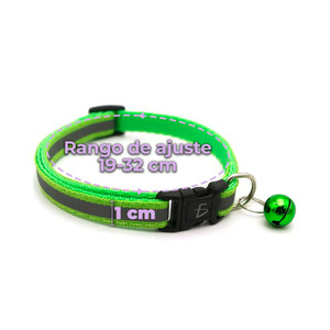 Collare Riflettente Regolabile 19-32 cm per Animali Domestici, Motivo Animale, Luci Cartoon, Realizzato in PU Nylon Poliestere, Larghezza 1 cm, per Gatti e Cani - Product Image 1
