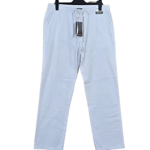 กางเกงขายาวทรงตรงสไตล์ฮิปฮอปสำหรับผู้ชาย ผ้าสแปนเด็กซ์/โพลีเอสเตอร์ เอวยางยืด น้ำหนักเบา สีพื้น ด้านหน้าเรียบ - Product Image 1