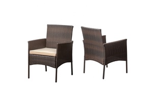 Juego de Mesa y 4 Sillas de Comedor para Exteriores, Modernas, Resistentes a la Intemperie, con Cojines de Poliéster para Muebles de Jardín, Precio al por Mayor - Product Image 3