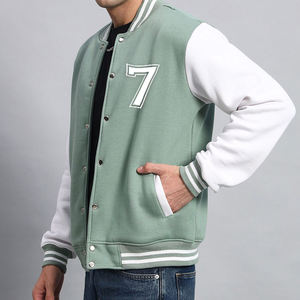 Veste bomber universitaire pour homme de haute qualité, best-seller, vêtement d'hiver léger, confortable, col montant réglable, logo frontal - Product Image 4