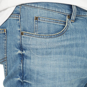 Short en jean décontracté pour homme, en coton, de qualité supérieure, sur mesure, surdimensionné, motif solide, taille moyenne, longueur genou, respirant - Product Image 4