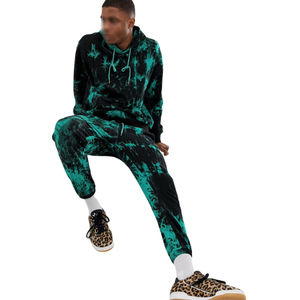 Hommes pas cher prix de gros personnalisé vêtements décontractés professionnel fait à la main personnalisé logo imprimé respirant cravate teinture survêtements - Product Image 2