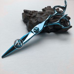 Tijeras de peluquería azul profesional, mango de acero, hoja de acero inoxidable, tijeras de adelgazamiento rectas para corte de pelo para Peluqueros - Product Image 2