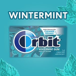 Chewing-gum sans sucre ORBIT Wintermint, emballé individuellement, boîte en vrac, 12 paquets de 14 pièces (168 pièces au total) - Product Image 6