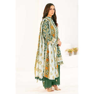 ชุดสูทคัตตาร์พิมพ์ลาย 3 ชิ้นสำหรับผู้หญิง พร้อมผ้าคลุมไหล่ รุ่น K-52083 - Product Image 3