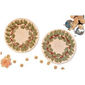 Modern Handmade Satin Christmas Floral Wreath Beaded Charger Mat Budget-Friendly Place Mats for Home Weddings and Banquets - Product Image 5