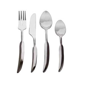 Modern Dishwasher Safe Silver <b>Flatware</b> Set, 4 Pc Stainless Steel for Premium Dining - Product Image 1