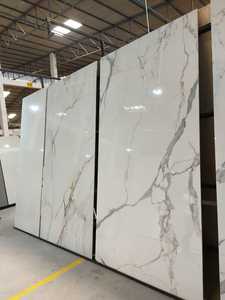 Calacatta White Marble Look extra Large Format Polished Porcelain Slab 1600x3200mm for Interior Decoration - Product Image 6