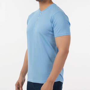 Camiseta de Corte Regular con Cuello Redondo y Botones, Manga Corta, Estilo Vintage, Tejido de Punto, Ajuste Delgado, Color Sólido Personalizado, Anti-Pilling - Product Image 4