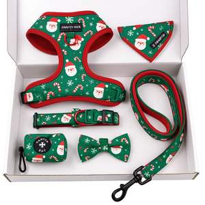 Custom Holiday Pet Accessories Set | Seasonal Dog Harness, Leash, <b>Collar</b>, Bandana & <b>Bow</b> <b>Tie</b> - Product Image 6