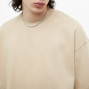 High Quality Men'S <b>Tshirt</b> Cotton Boxy Fitting CrewNeck Oversized Workwear Streetwear <b>Long</b> Sleeve T-Shirts for Men - Product Image 3