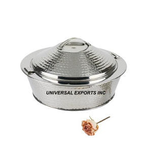 Juego de Dos Ollas Calientes de Metal, Cazuela de Diseño Hecha a Mano de Buena Calidad, Calentador de Comida de Metal Clásico, Elegante y Sofisticado - Product Image 6