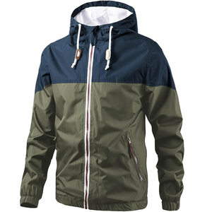 Men's Premium Quality Zipper Windbreaker <b>Jacket</b> Nylon Waterproof Windproof Hoodie Patchwork Design <b>Packable</b> Sportswear for - Product Image 4