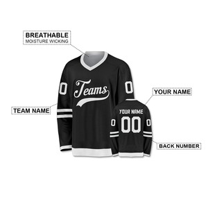 Maillot de hockey sur glace personnalisé 2025 – Unisexe, pour adultes, tendance, tenue d'équipe sportive, uniformes avec impression par transfert thermique sur le devant, 100 % personnalisable - Product Image 6