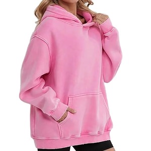Sudadera con Capucha Extra Grande de Terciopelo Largo de Calidad de Exportación para Mujer, Estilo Holgado Informal, Suave, Cómoda, Transpirable, con Bordado Frontal - Product Image 6