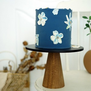 Base para Pastel de Madera Premium con Acabado Negro, Ideal para Decoración de Fiestas y Presentación de Productos de Panadería, Hecha a Mano en India - Product Image 2