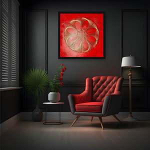 Acento de pared de araña roja para decoración de hogar antigua y rural - Product Image 3