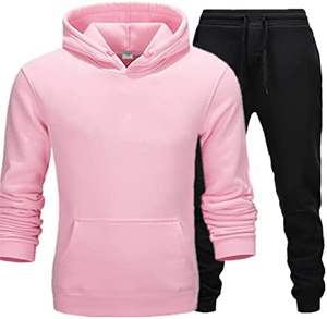 Ensemble de survêtement uni décontracté pour hommes, veste à capuche et bas de jogging 2 en 1, poches latérales, vêtements de sport - Product Image 5