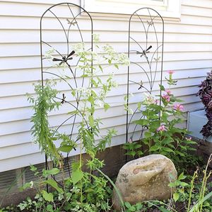 Enrejado de metal para jardín, diseño de montaje en pared para exteriores, para enredaderas que florecen, mejora la estética y la organización del jardín. - Product Image 3