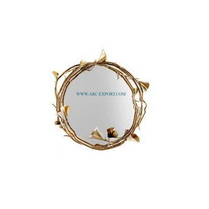 Feuille conception artisanale Look Unique décor à la maison mural suspendu Top vente classique chambre mur vanité miroir indien - Product Image 1