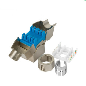 Módulo CAT8 de un solo puerto CAT <span class=keywords><strong>8</strong></span> blindado Keystone <span class=keywords><strong>Jack</strong></span> RJ45/8P8C módulo Ethernet conector de Cable conector Rj45 Cat8 sin herramientas - Product Image 3