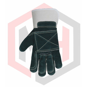 Gants de travail sur mesure en cuir de vachette pleine fleur réfléchissant, résistants aux coupures, pour hommes, de type « Rigger » canadien, pour le sport - Product Image 2