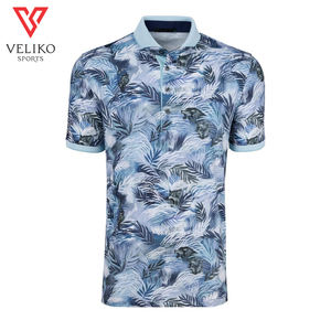 Chemises pour hommes en polyester et élasthanne de haute qualité, imprimées, décontractées, vente en gros, logo personnalisé, tailles plus, polos de golf, tissu jersey - Product Image 1