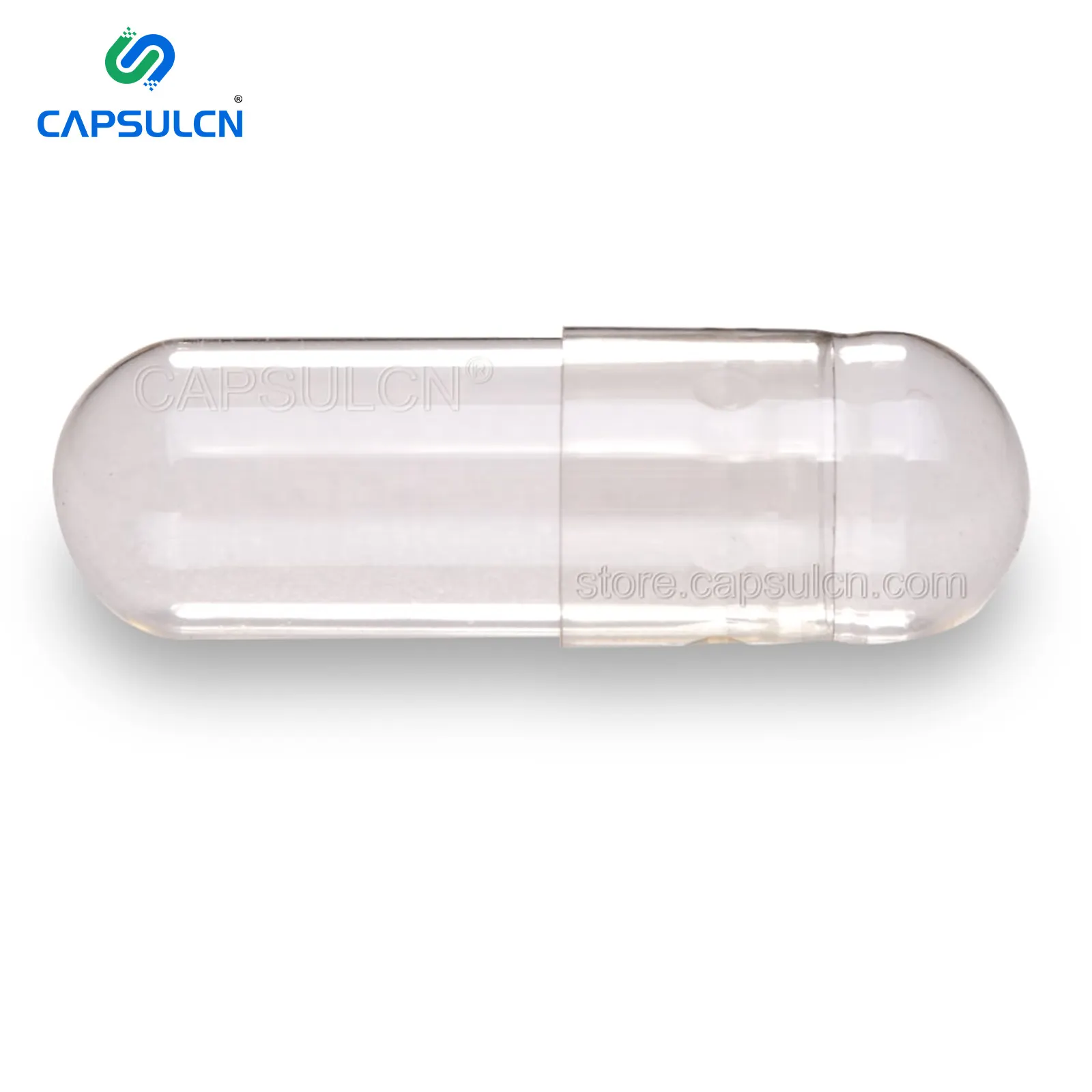 CapsulCN-cápsulas transparentes para verduras, cápsulas vacías con certificado GMP, 0 tamaños, HPMC