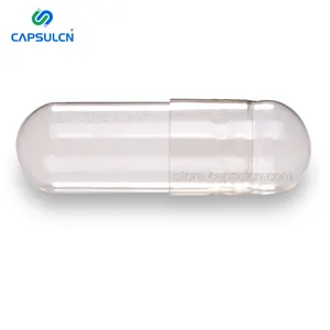 CapsulCN GMP sertifikalı 0 boyut Veggie ayrılmış açık kapsüller HPMC boş kapsül kabuk sebze şeffaf kapsül