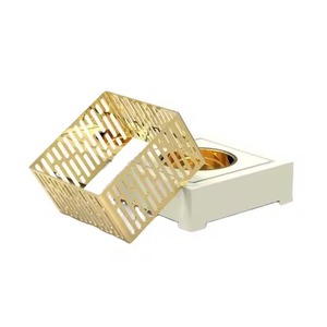 Quemador de Incienso de Madera de Lujo Dorado, Mabkhara Islámica, Porta Incienso de Oud, Quemador de Perfume Decorativo, Decoración Árabe para Ramadán y Eid - Product Image 2